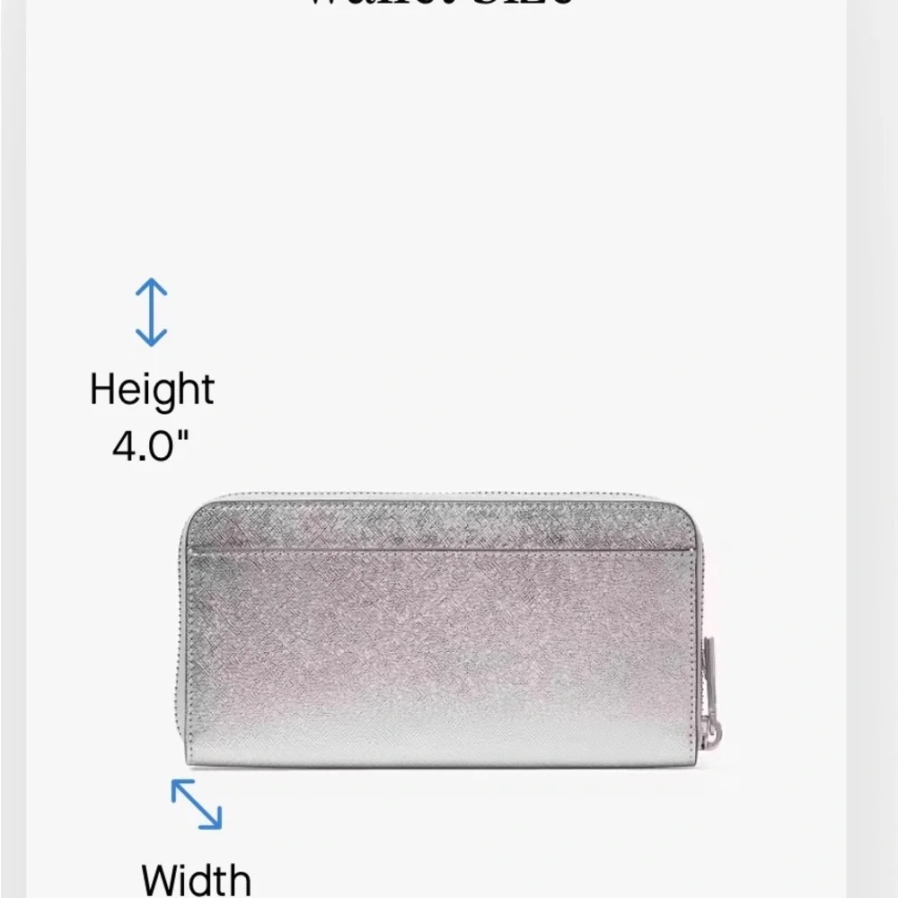 Kate Spade ♠️ Kenzie Boxed Metallic Large Continental Wallet in Lunar Light - Picture 11 of 11